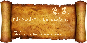 Móczár Barnabás névjegykártya
