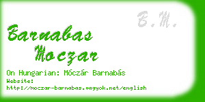 barnabas moczar business card